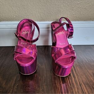 Christian Louboutin SUPERYAZ 160 Patent Psychic
Platform Heel Sandal